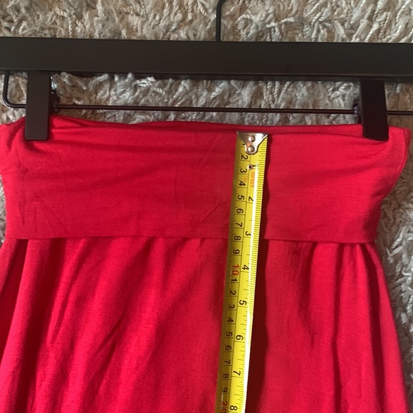 🌺 2 for $23 🌺 Red Maxi Skirt with Fold-Over Waist - Picture 4 of 8